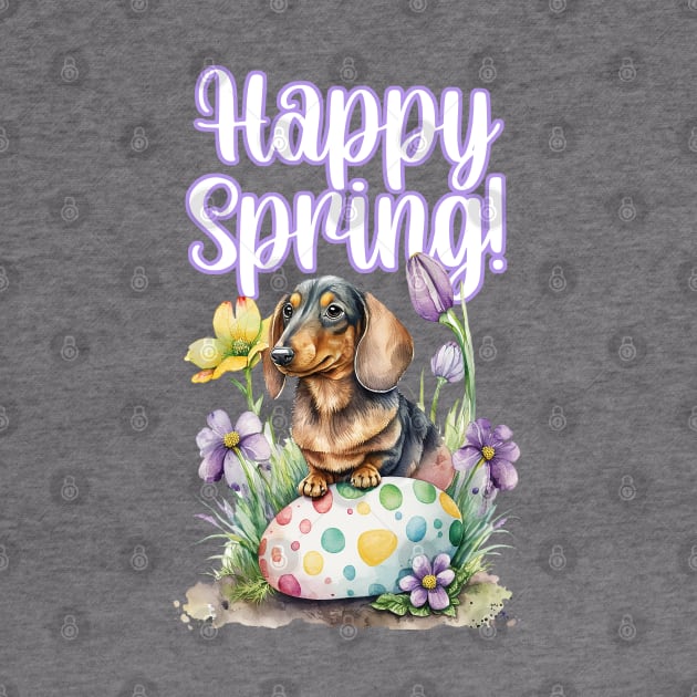 Happy Spring Dachshund by KarmicKal